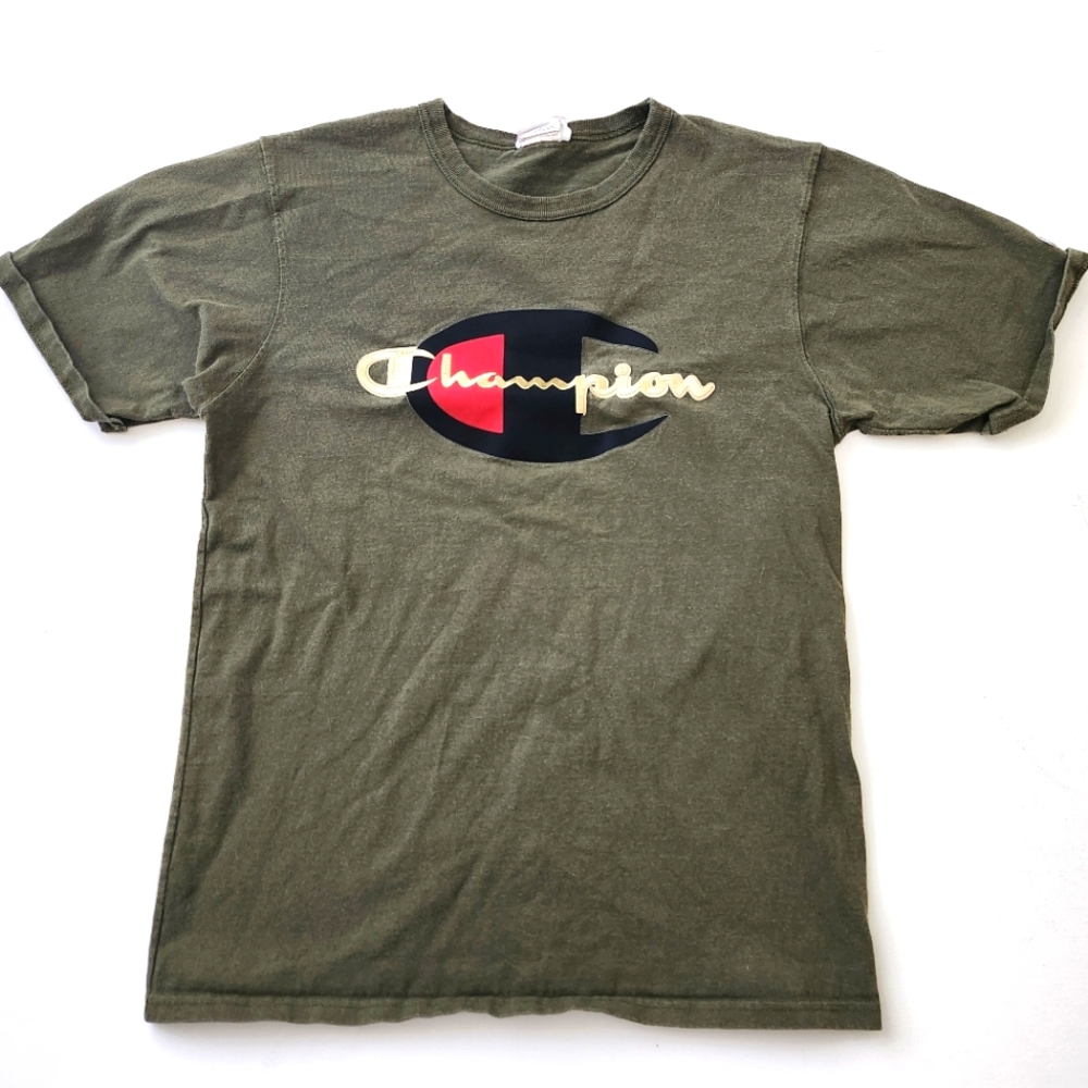 Champion Men's Olive T-Shirt Medium